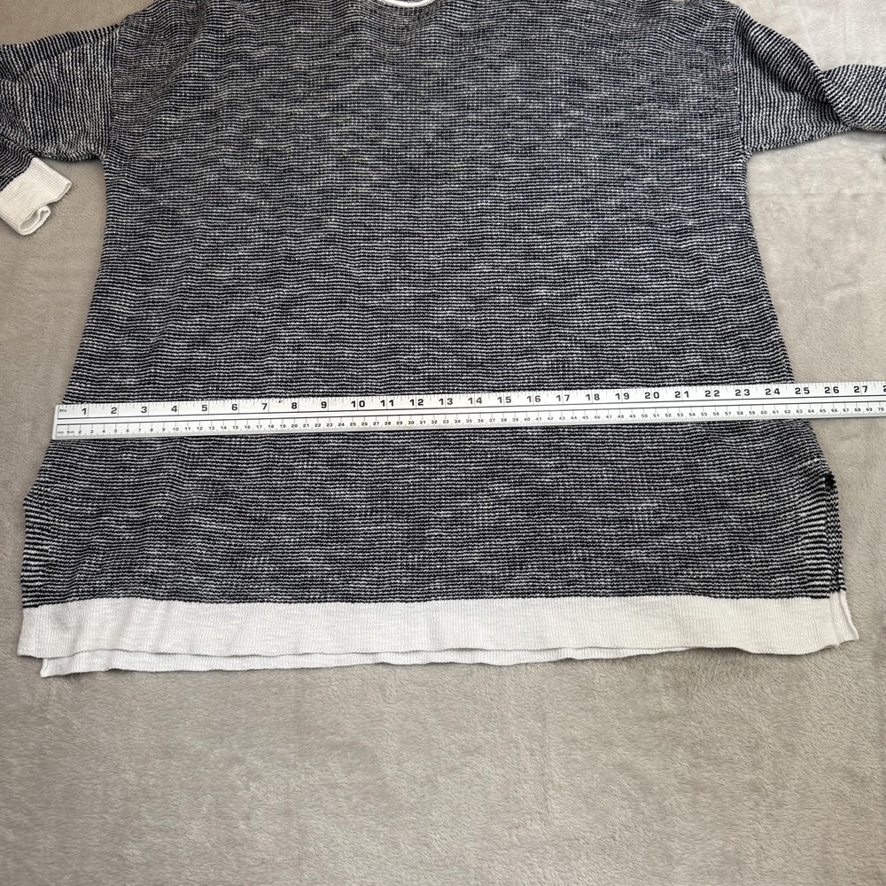 Eileen Fisher Sweater Tunic Womens L Gray Organic Linen Cotton Knit Minimalist - Picture 6 of 8